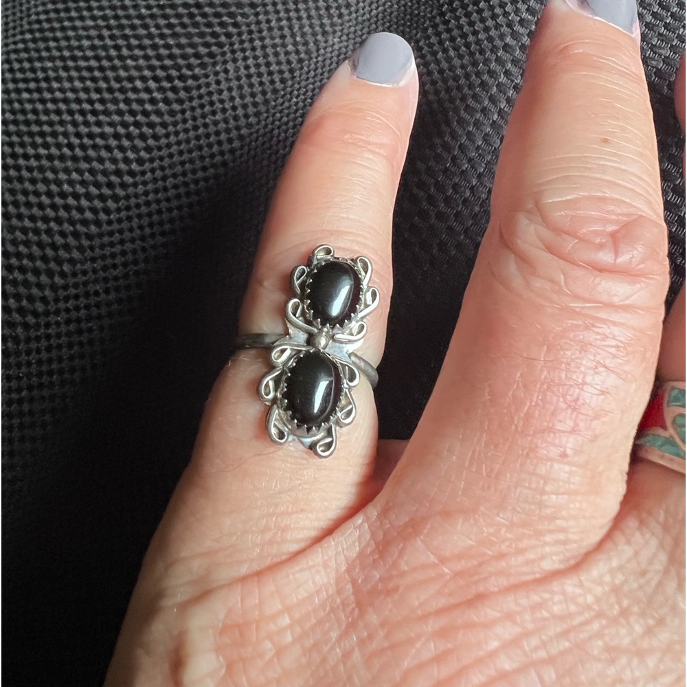 Sterling silver with onyx ring